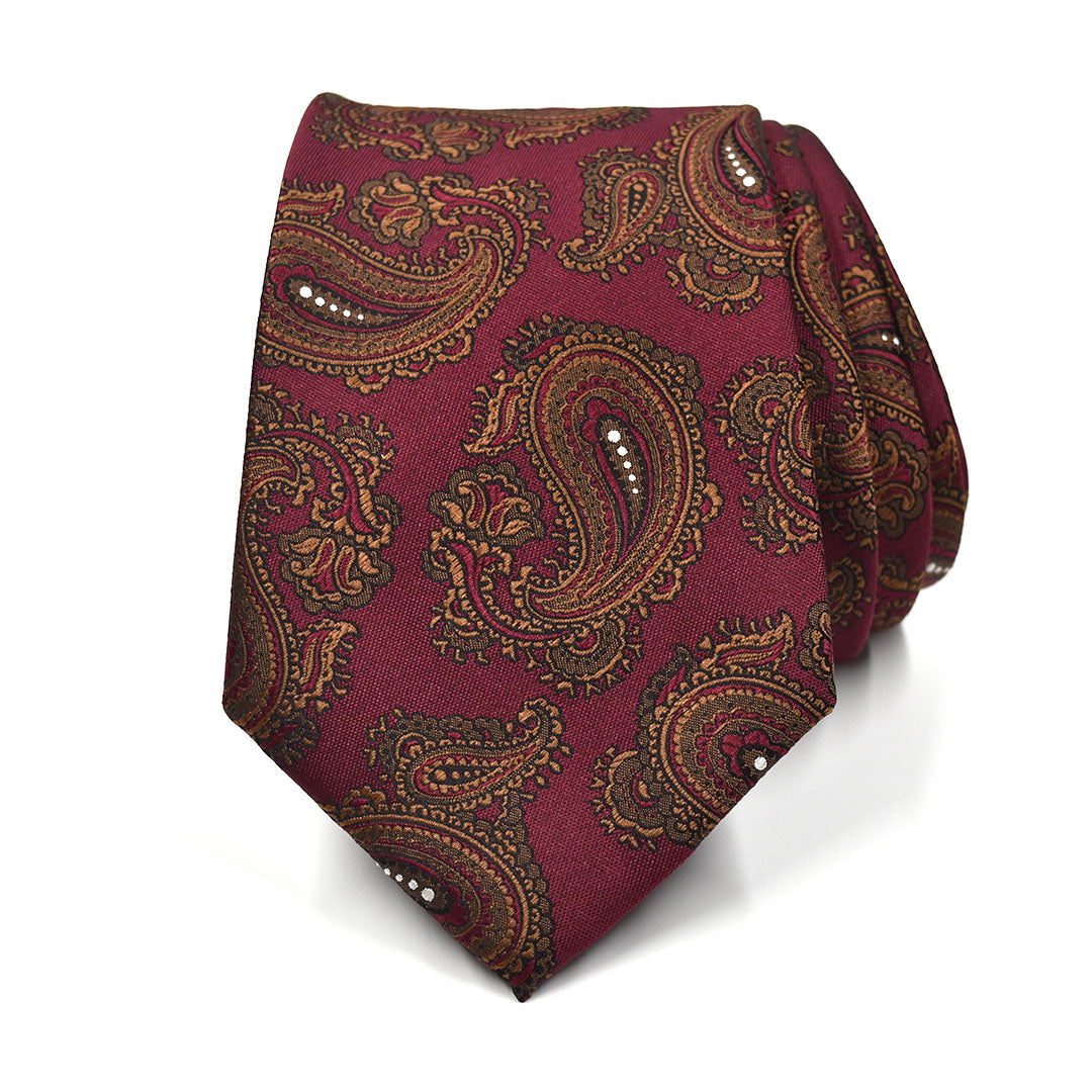 Regal Maroon Paisley Tie