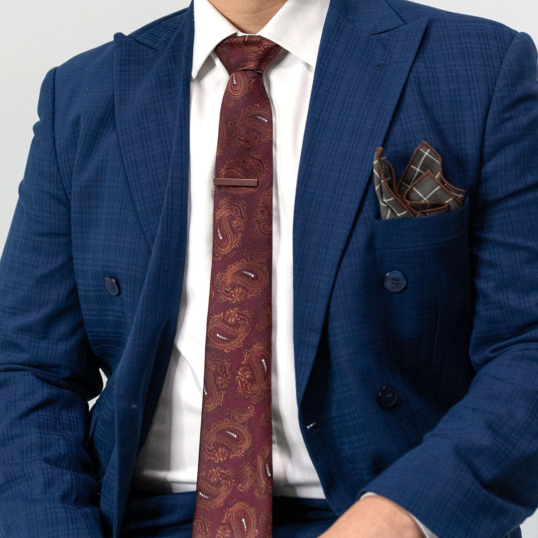 Regal Maroon Paisley Tie