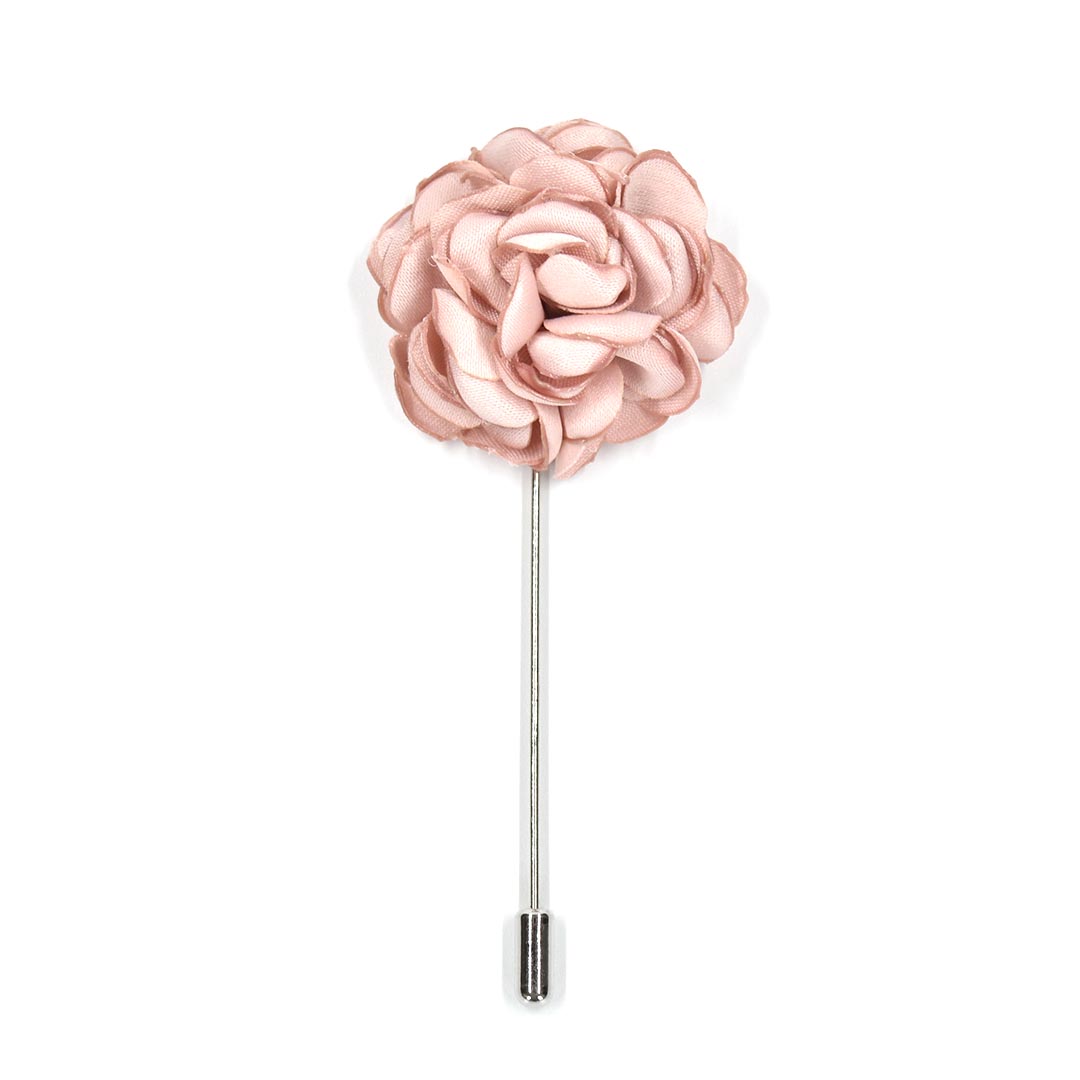 Rose blush flower lapel pin