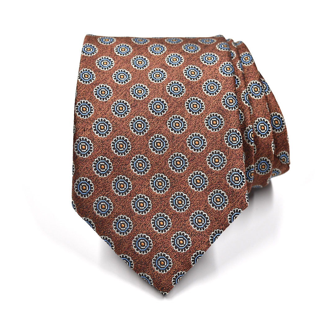 Royal Brown Dots Tie