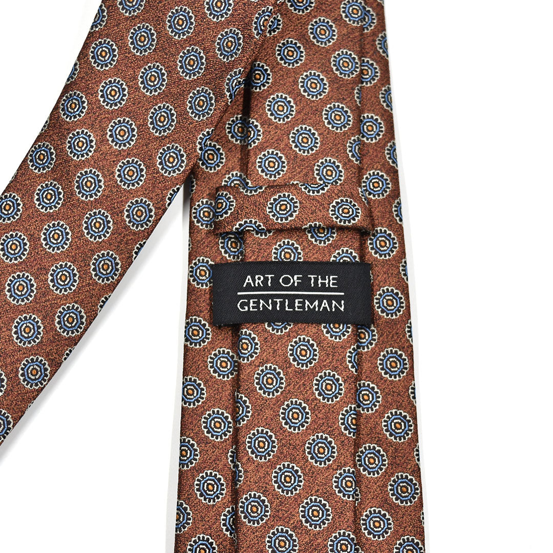 Royal Brown Dots Tie