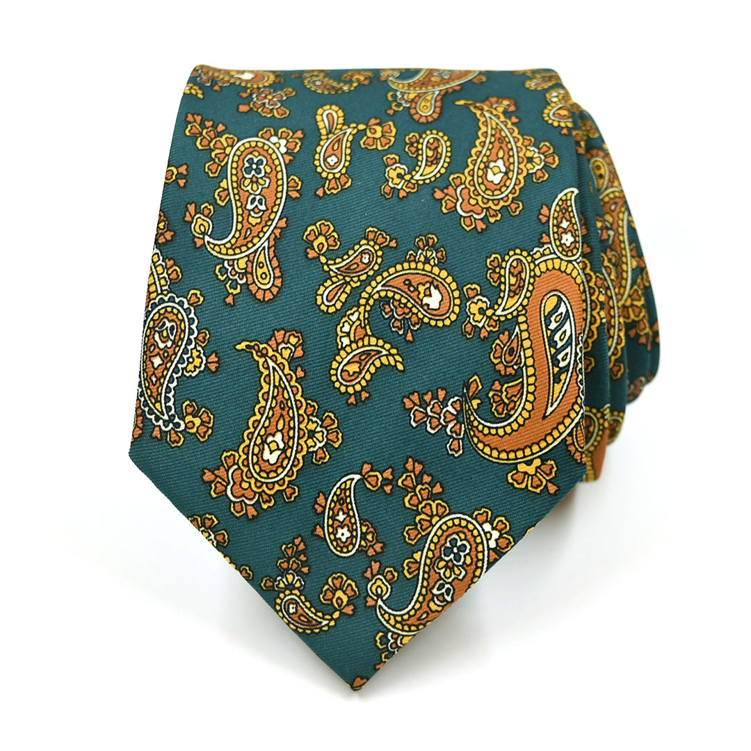 Royal Paisley Hunter Green Tie
