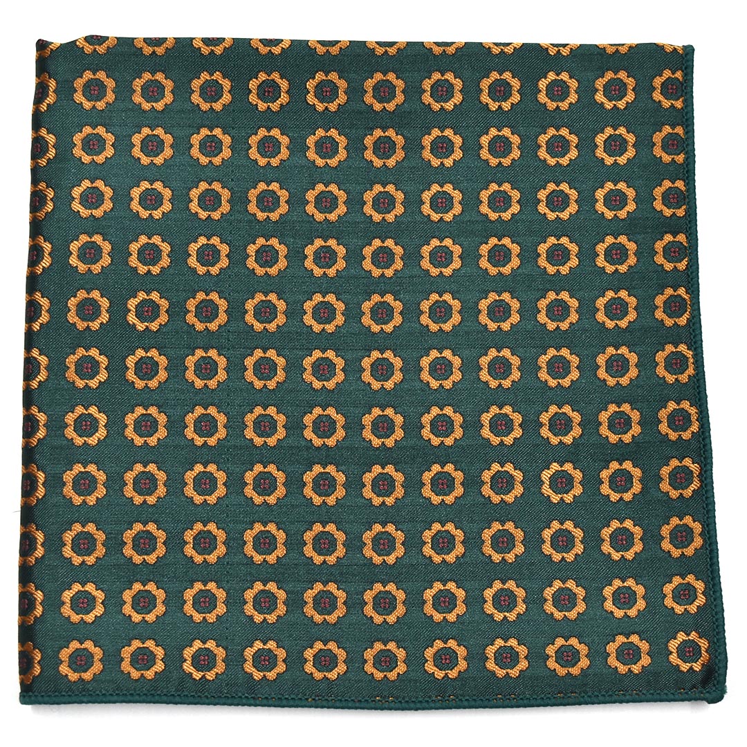 Royal Emerald Dots Pocket Square
