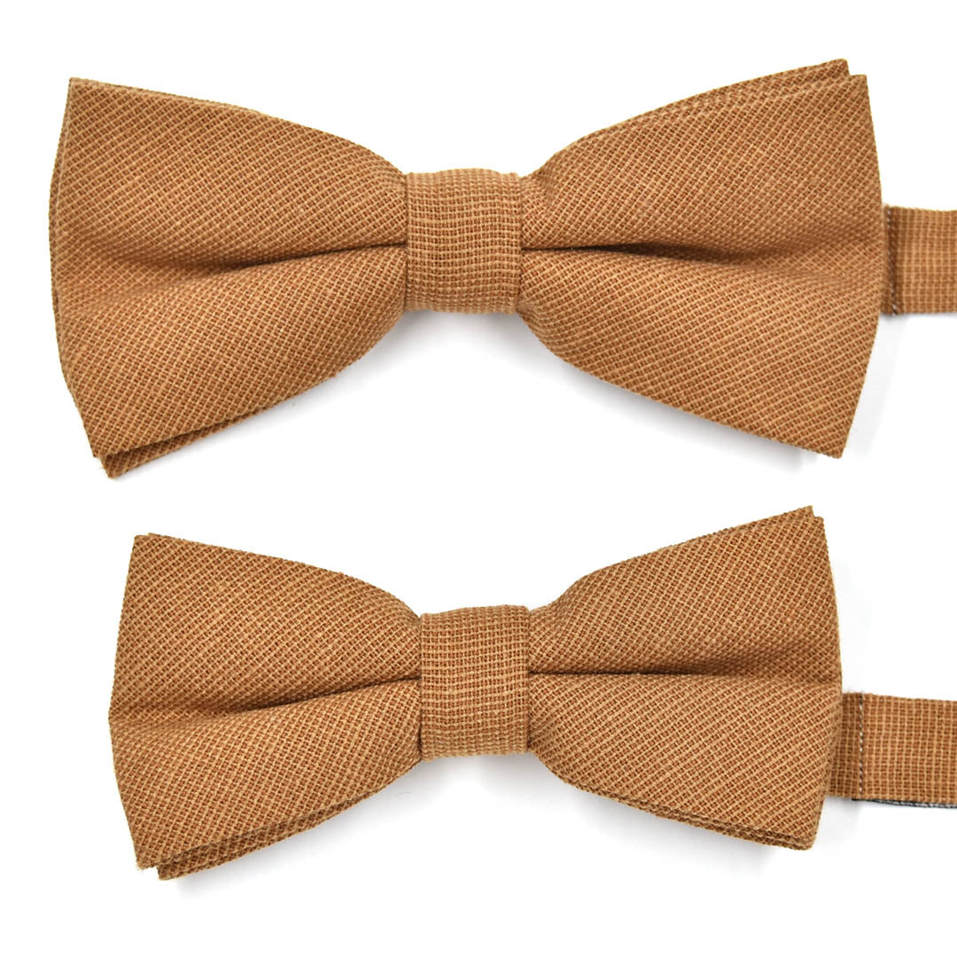 Solid Brown Pre Tied Bow Tie