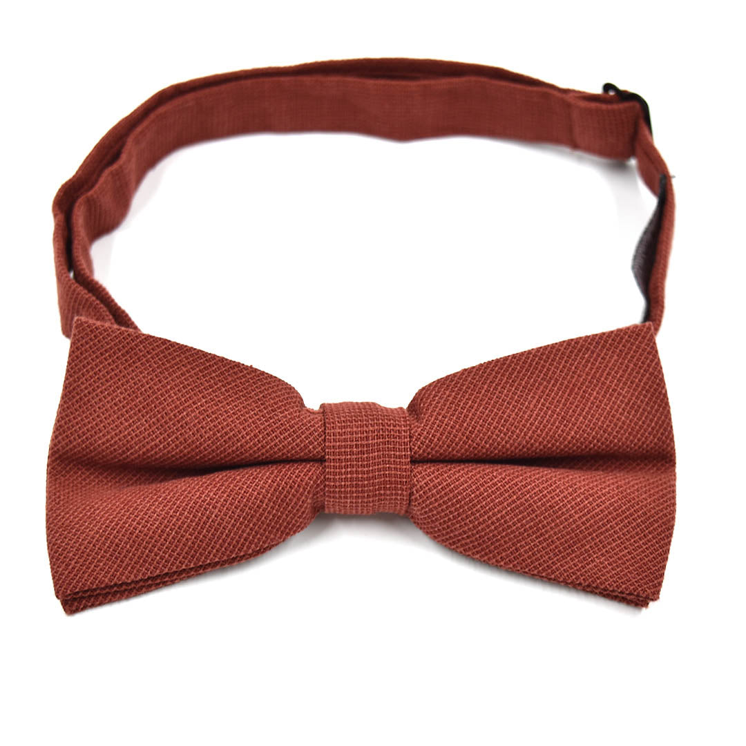 Solid Cinnamon Pre Tied Bow Tie