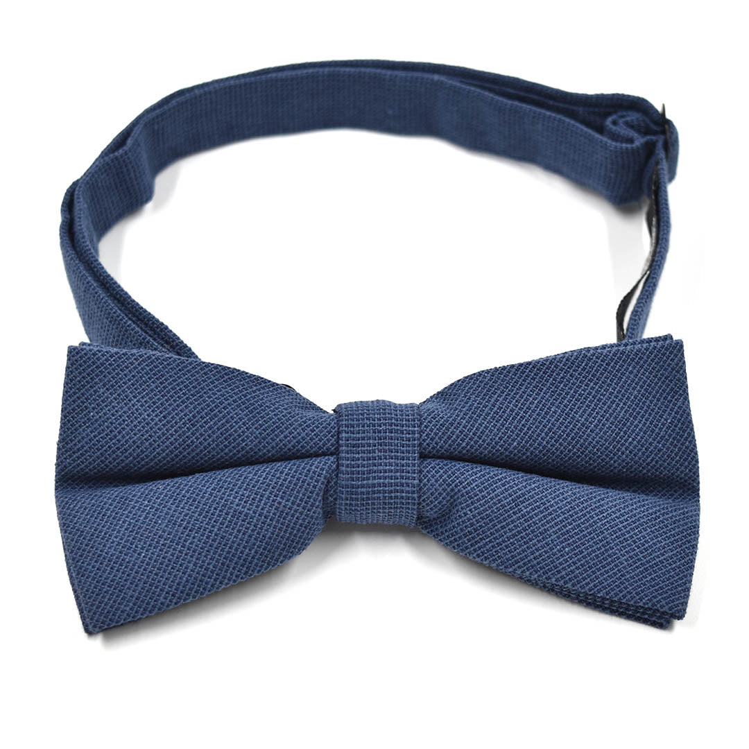 Kids Solid Marine Navy Pre Tied Bow Tie