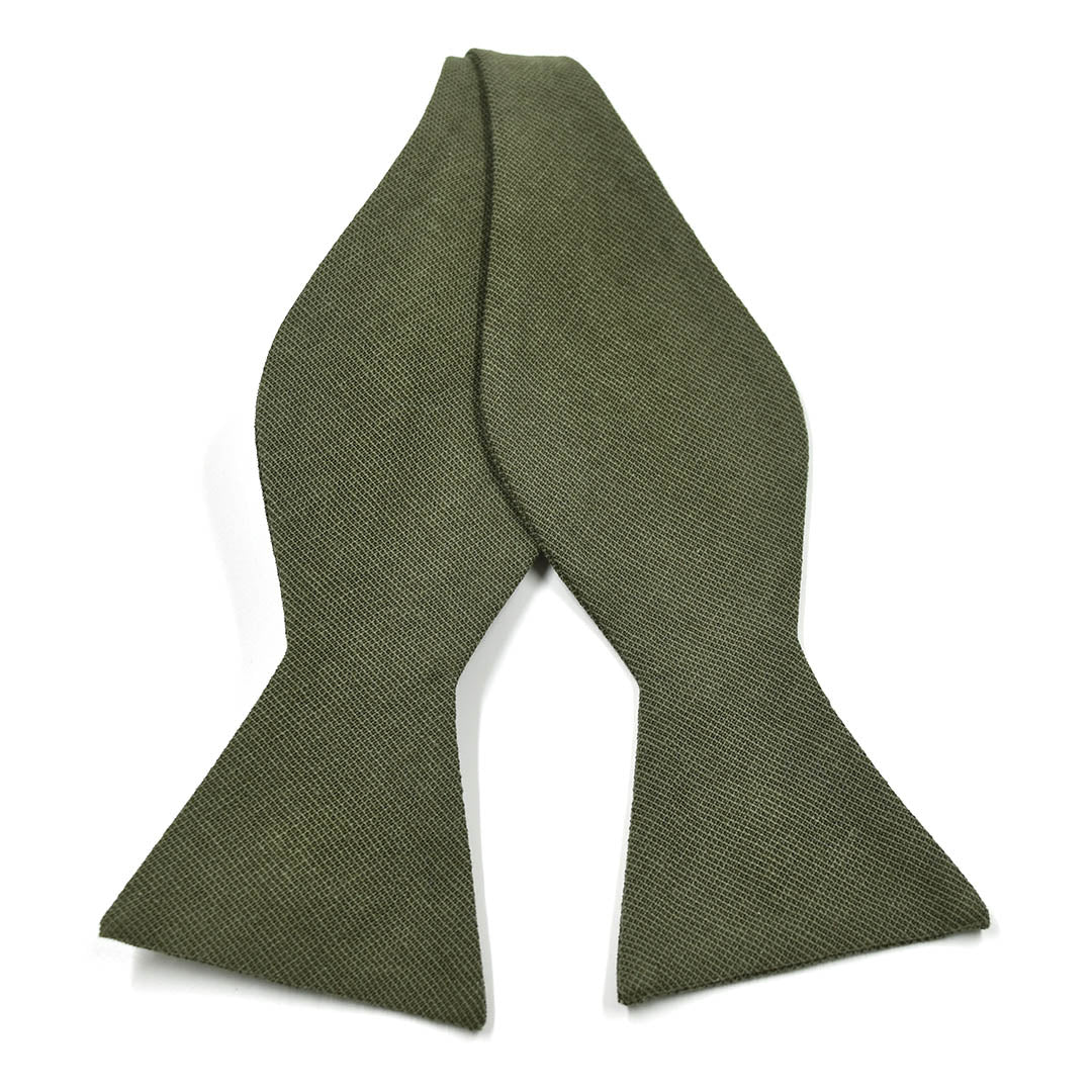 Olive Bow Tie Cotton