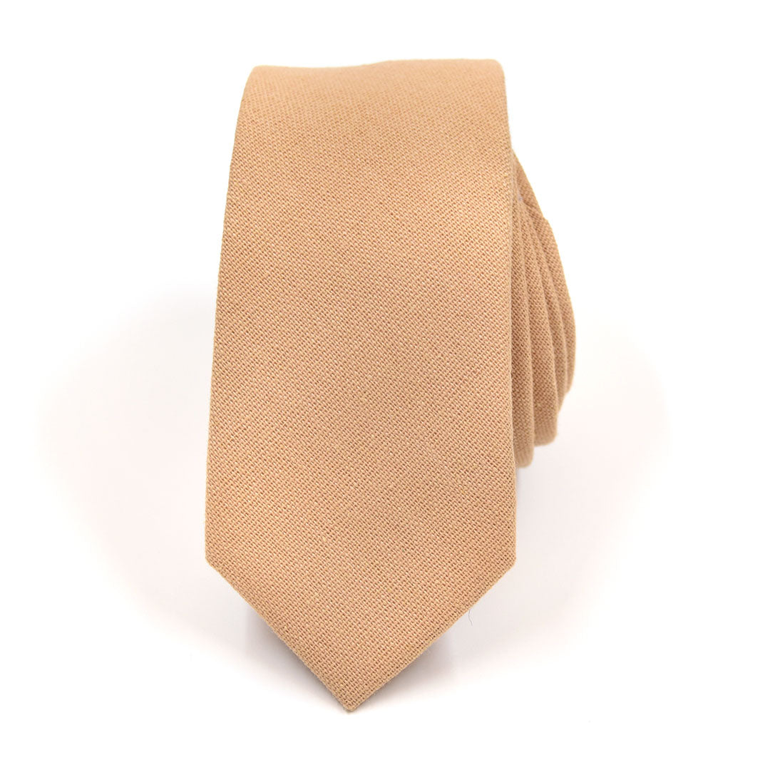 Solid Tan Beige Tie