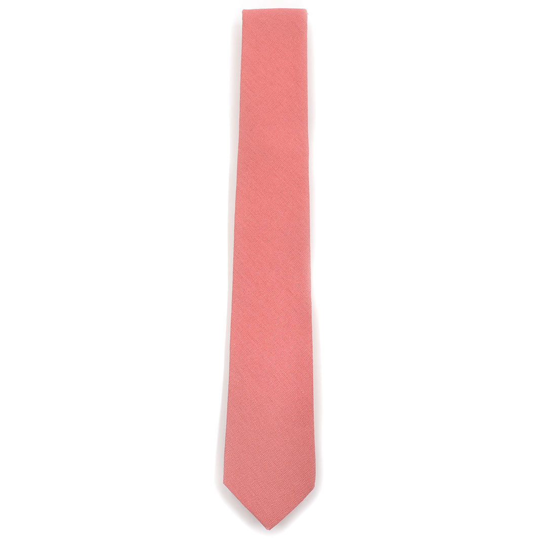 Solid Coral Pink Tie