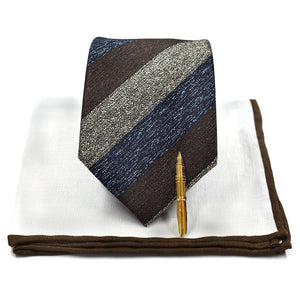 Triple Stripe Earth Metals Tie Set