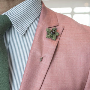 Lapel Pin - Wildflower Deep Olive