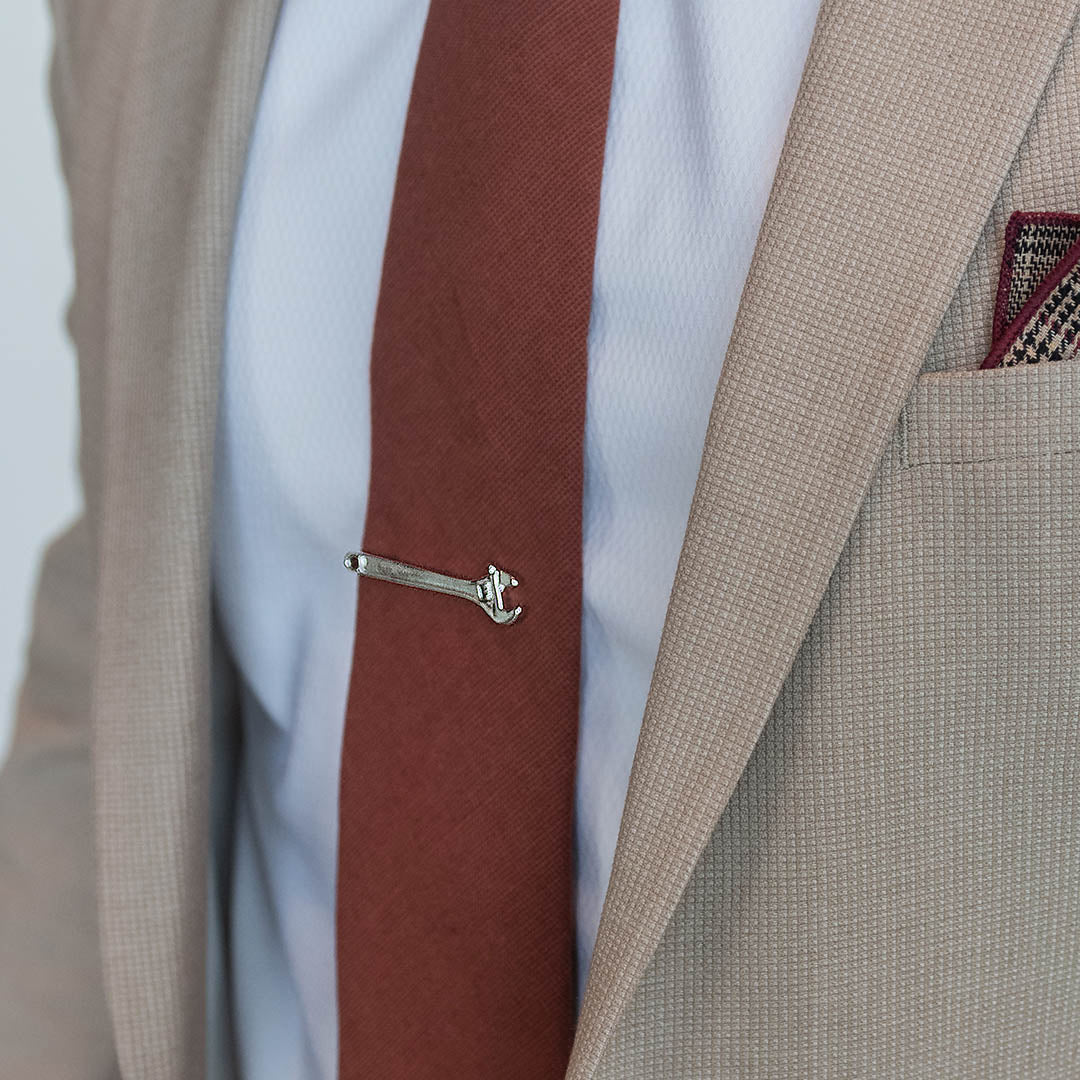 Wrench Silver Tie Bar