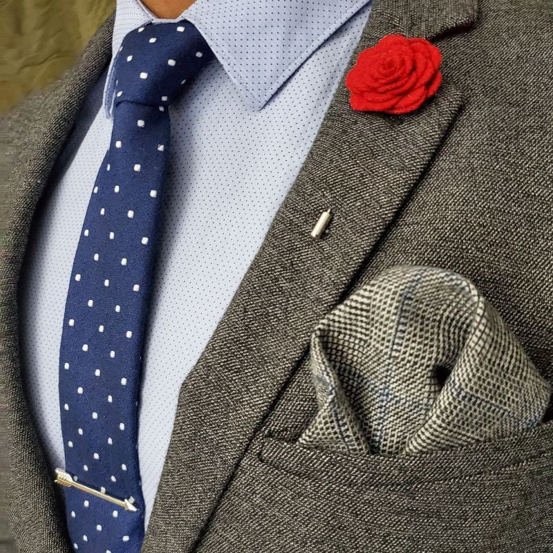 Polka Dot Ocean Blue Tie