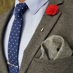 Polka Dot Ocean Blue Tie