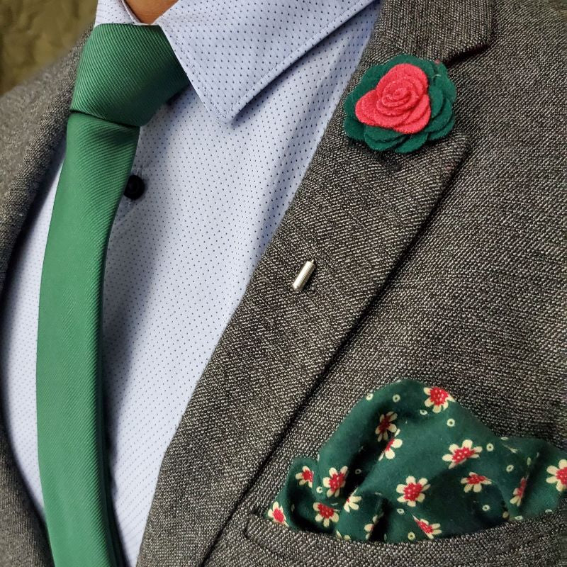 Lapel Pin - Floral Sherbet Crocodile