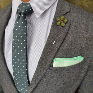Polka Dot Hunter Green Tie Set