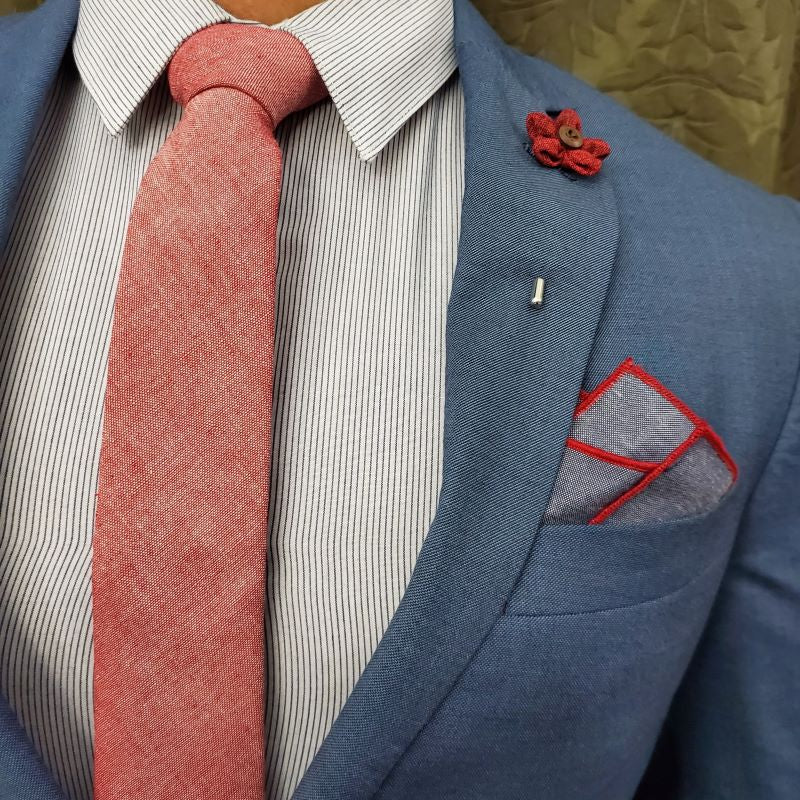 Linen Red Tie