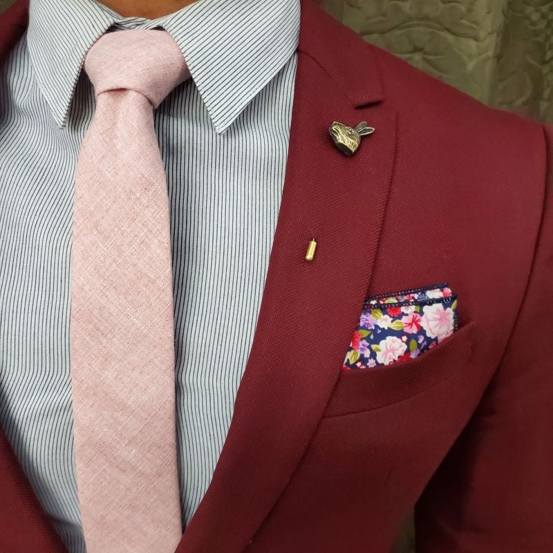 Linen Pink Tie