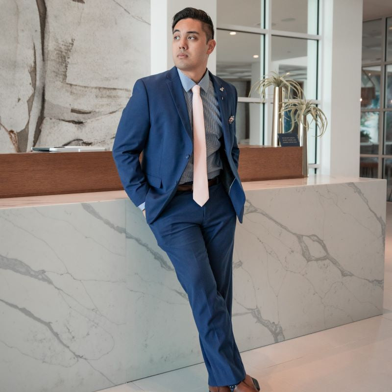 Microsuede Blush Pink Tie