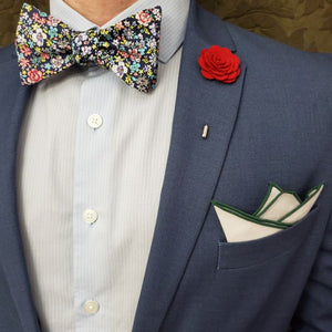 Lapel Pin - Floral Magenta