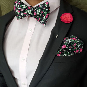 Lapel Pin - Floral Magenta Bubble Gum