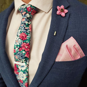 Lapel Pin - Wildflower Flamingo