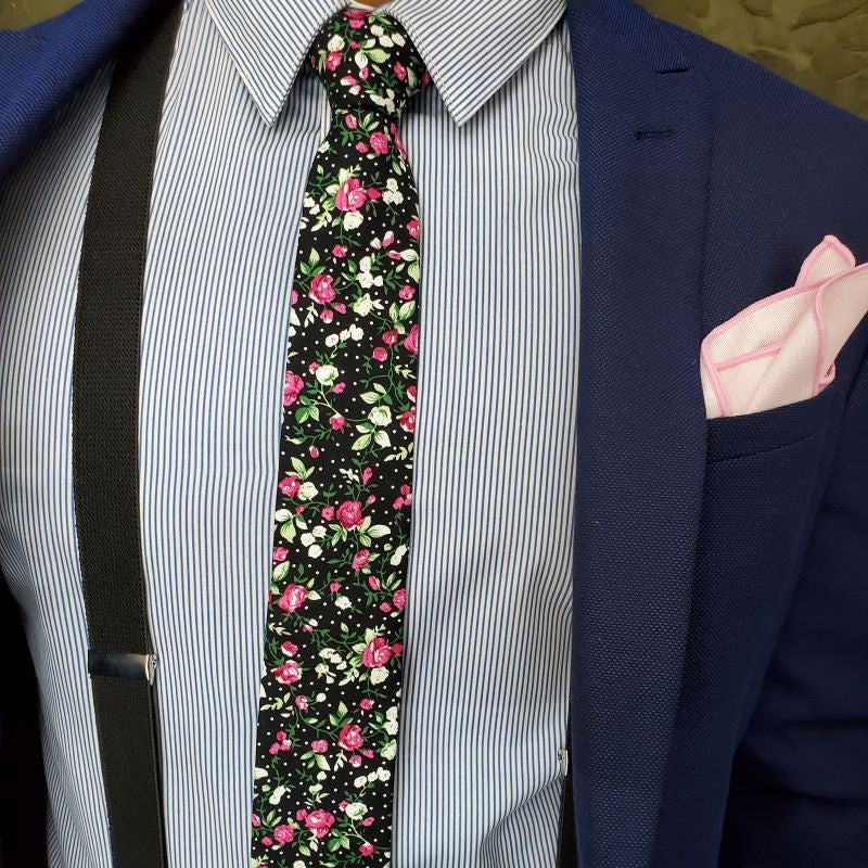 Solid Black Suspenders