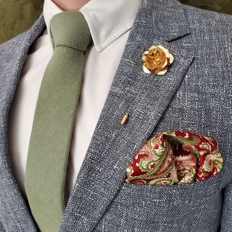 Linen Sage Green Tie Art of The Gentleman