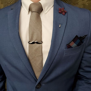 Handlebar Mustache Gun Metal Tie Bar