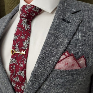 Diamonds Burgundy Pocket Square