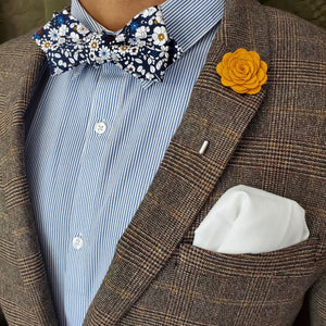 Lapel Pin - Floral Camel