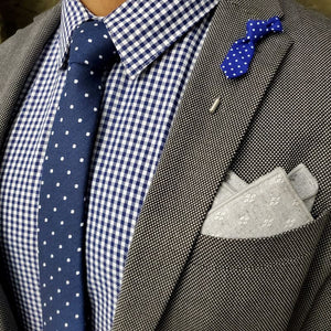 Diamonds Grey Pocket Square