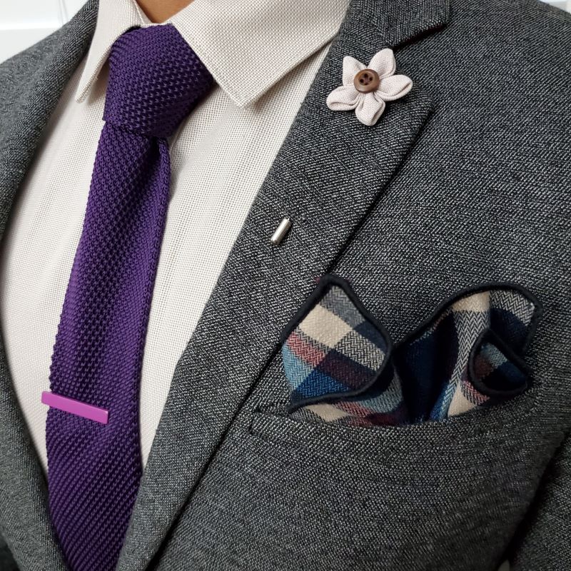 Knitted Purple Tie