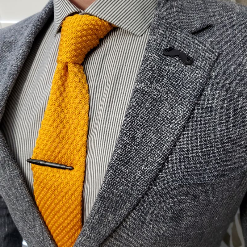 Lapel Pin - Mustache Black