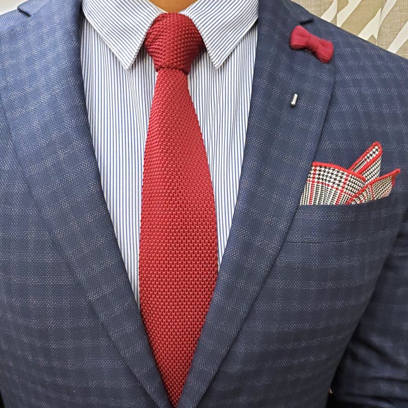 Knitted Burgundy Tie