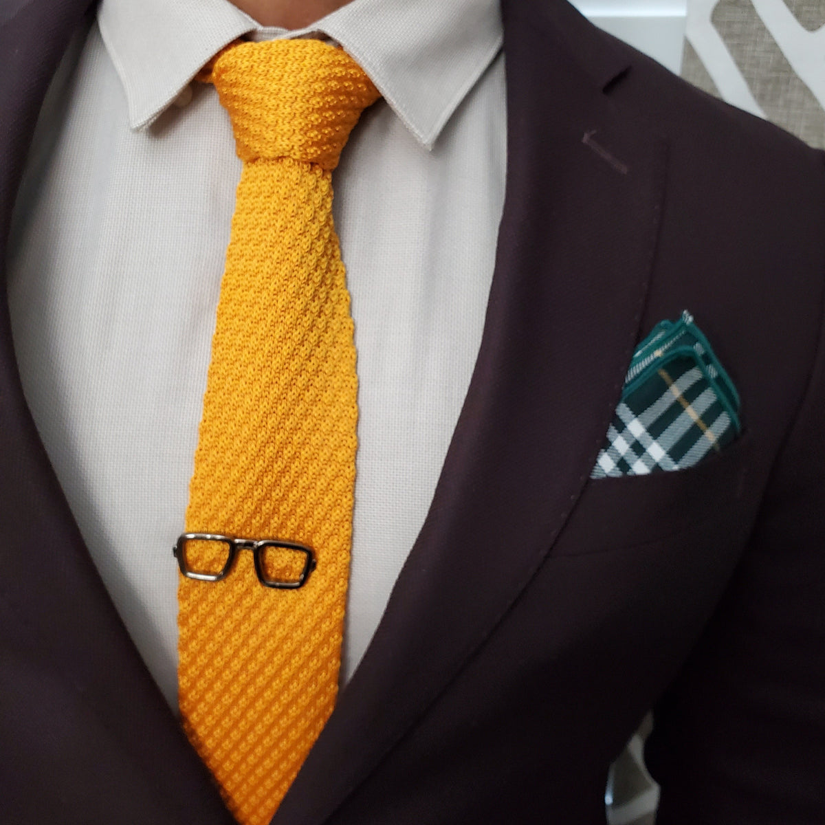 Sunglasses Gun Metal Tie Bar