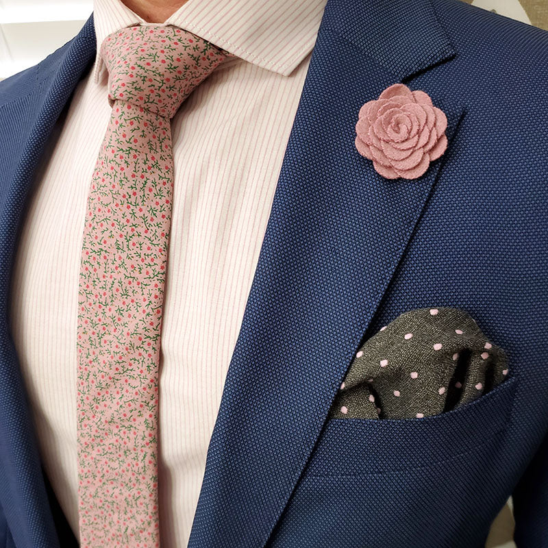 Floral Strawberry Fields Tie Set Skinny