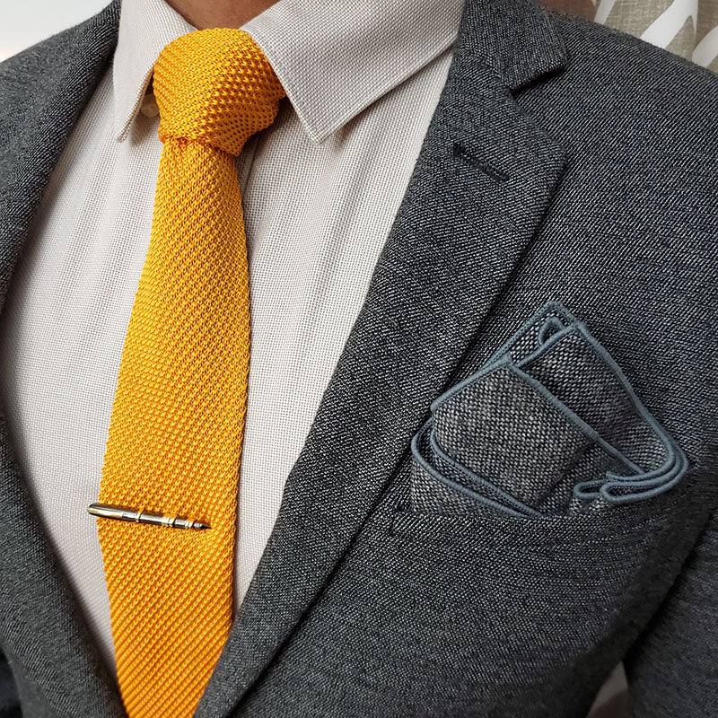 Knitted Dijon Tie Set