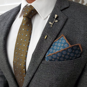 Geometric Deep Oasis Pocket Square