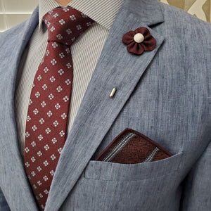 Polka Dot Burnt Red Tie Set