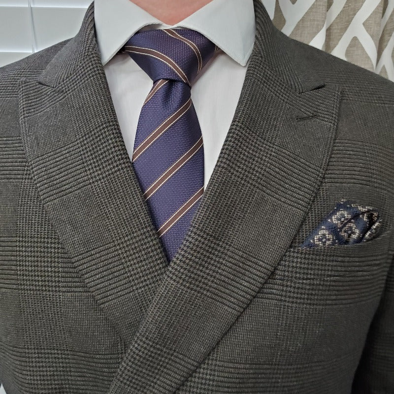 Jacquard Deep Navy Pocket Square