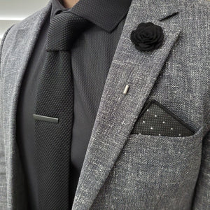 Polka Dot Black Pocket Square