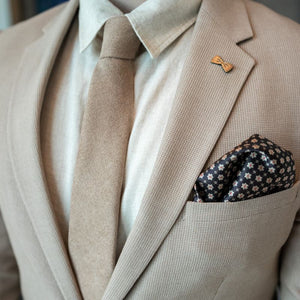 Microsuede Light Brown Tie Set