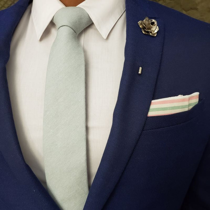 Seersucker Watermelon Pocket Square