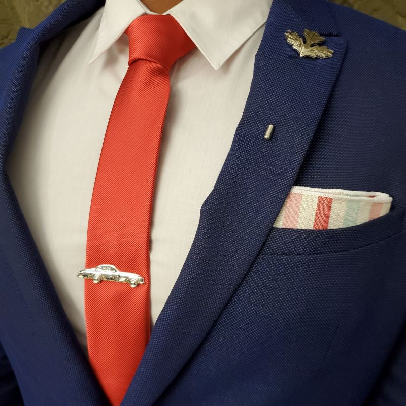 Striped Arctic Cherry Pocket Square