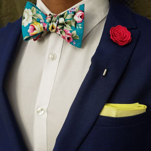 Floral Winter Fresh Self Tie Bow Tie