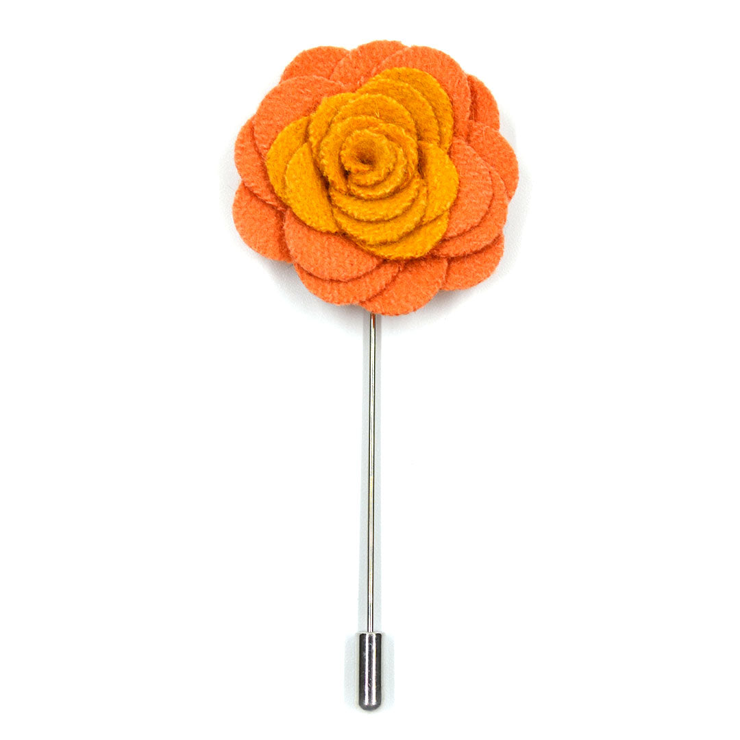 Lapel Pin - Floral Honey Peach