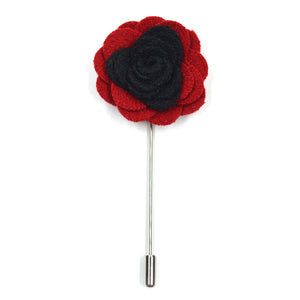 Lapel Pin - Floral Black Cherry