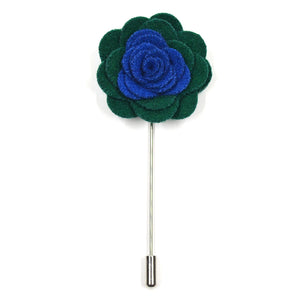 Lapel Pin - Floral Blueberry Juniper