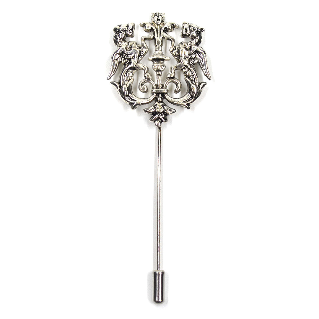 Lapel Pin - Silver Royal Crest